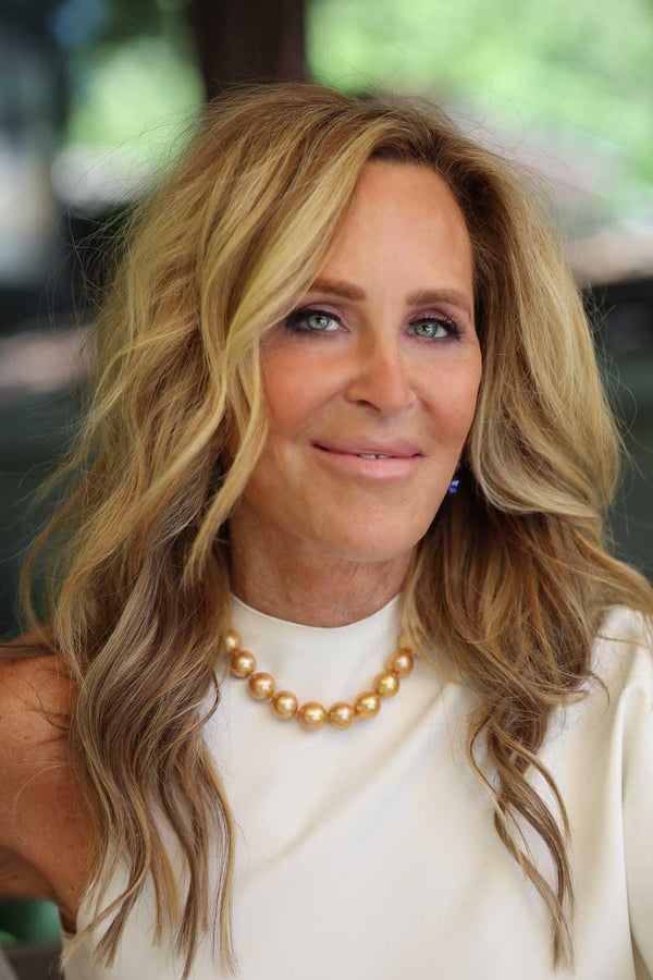 Gold Freshwater Pearl Silk Knotted Necklace-Necklaces-Gretchen Ventura