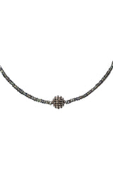 Changing Color Sapphire & Diamond Baguette Bead Necklace-Necklaces-Gretchen Ventura