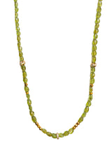 Peridot Necklace w/ Gold Wheel & Beads-Necklaces-Gretchen Ventura