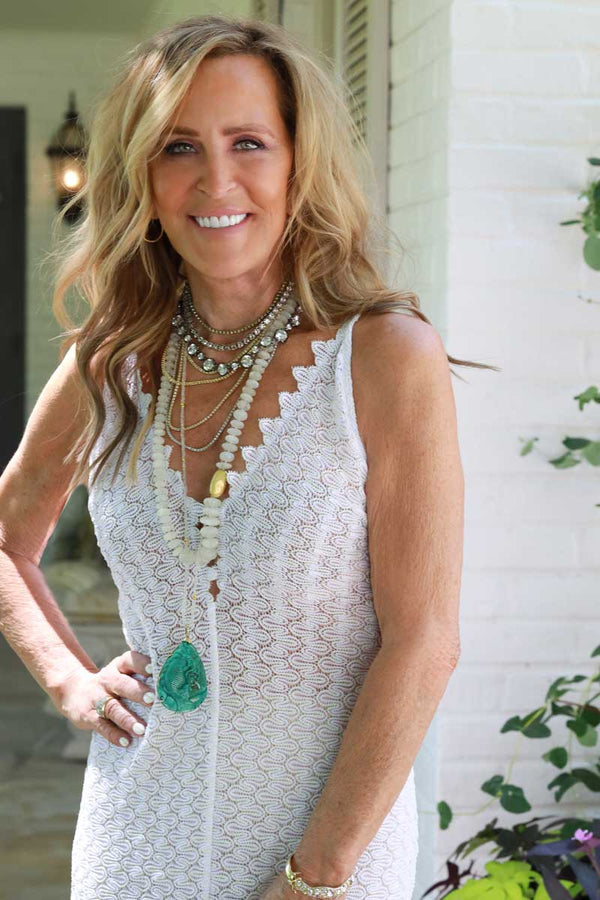 Moonstone & 20K Gold Beads & Wheels Necklace-Necklaces-Gretchen Ventura