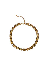 Faceted Rectangle Citrine Riviere Necklace-Necklaces-Gretchen Ventura