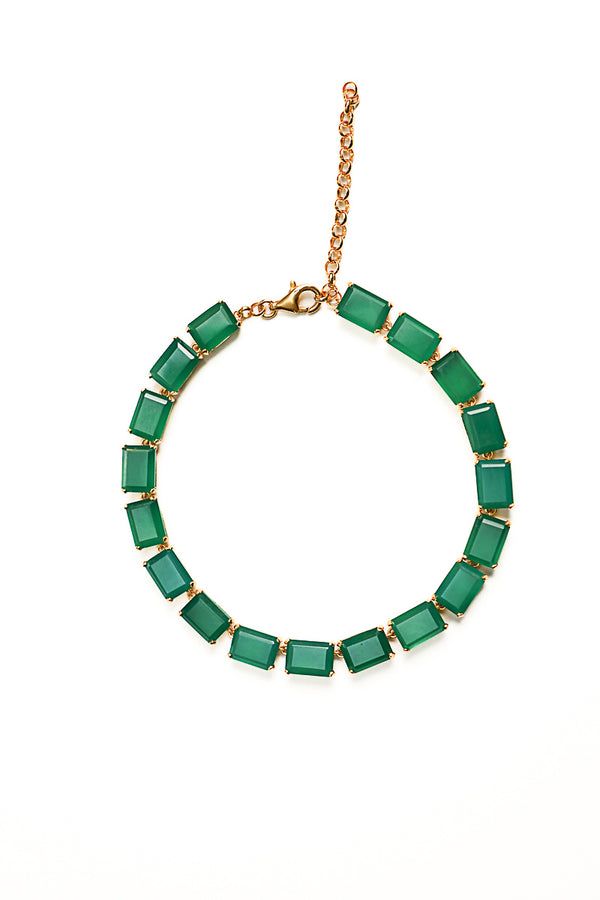 Faceted Green Onyx Riviere Necklace-Necklaces-Gretchen Ventura