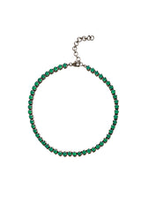 Green Onyx Tennis Necklace-Necklaces-Gretchen Ventura