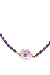 Tear Drop Faceted Amethyst w/14K Gold, Amethyst Pendant-Necklaces-Gretchen Ventura