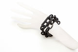 360 Degree Black Spinel Link Clasp Bracelet-Bracelet-Gretchen Ventura