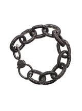 360 Degree Black Spinel Link Clasp Bracelet-Bracelet-Gretchen Ventura