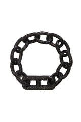 360 Degree Black Spinel Links w/Squared H Rockstar Bracelet-Bracelets-Gretchen Ventura