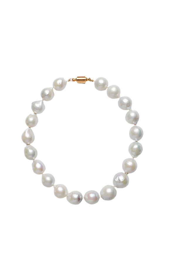 Freshwater Baroque Pearl Silk Knotted Necklace-Necklaces-Gretchen Ventura