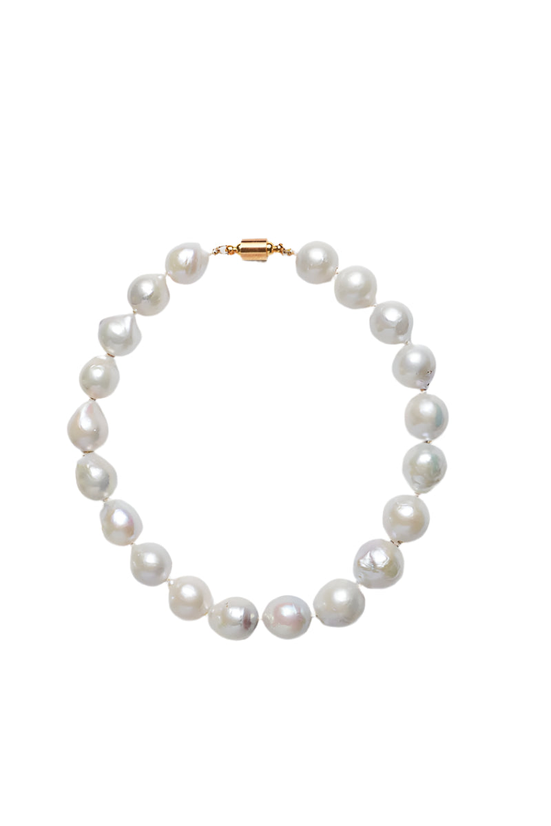 Freshwater Baroque Pearl Silk Knotted Necklace-Necklaces-Gretchen Ventura