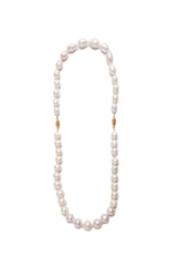 Pinkish Freshwater Round Pearl Silk Knotted Necklace-Necklaces-Gretchen Ventura