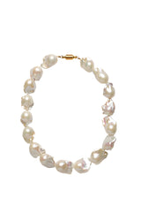 Freshwater Baroque Large Pearl Silk Knotted Necklace-Necklaces-Gretchen Ventura