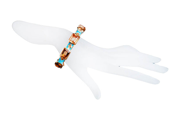 Emerald Shape Citrine Kaleidoscope Bangle-Bracelets-Gretchen Ventura