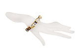 Emerald Shape Green Amethyst Kaleidoscope Bangle-Bracelets-Gretchen Ventura