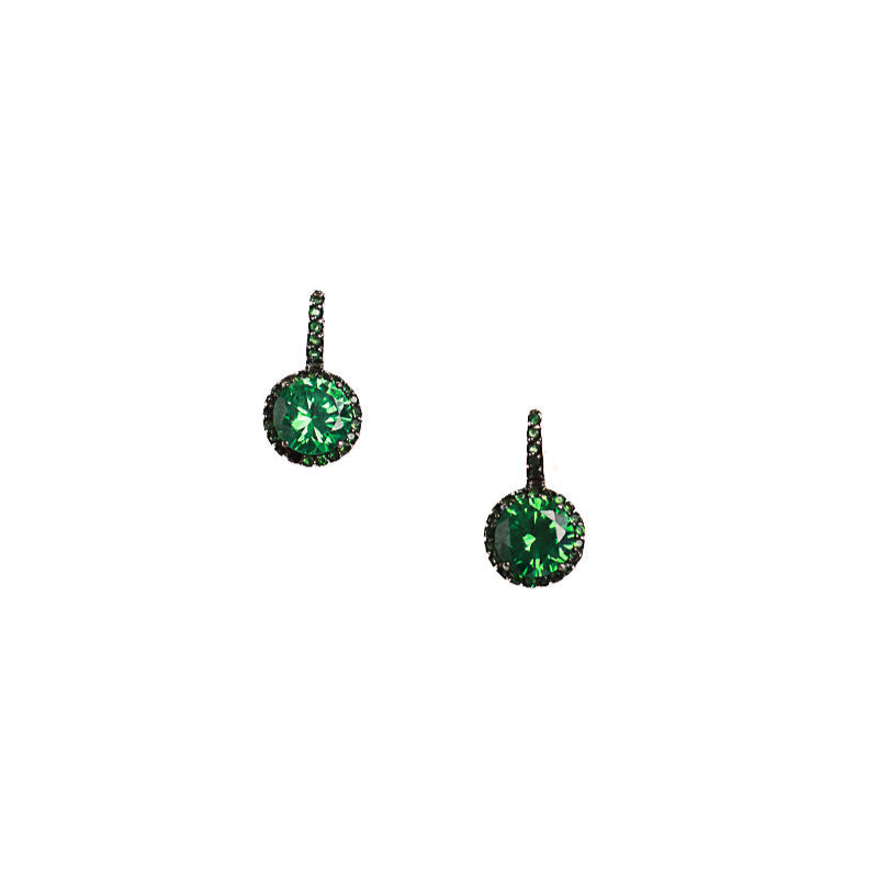 Vintage Emerald Swarovski Crystal Drops-Earrings-Gretchen Ventura