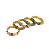 Emerald, Sapphire, Ruby Gemstone & Enamel Band-Rings-Gretchen Ventura
