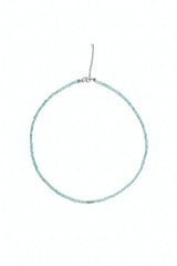 Faceted Apatite Necklace w/ Diamond Beads-Necklaces-Gretchen Ventura