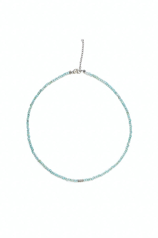 Faceted Apatite Necklace w/ Diamond Beads-Necklaces-Gretchen Ventura