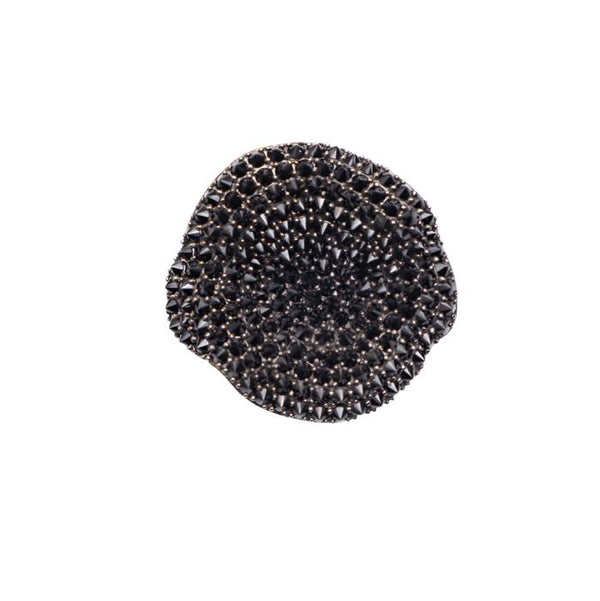 Pyramid Black Spinel Amoeba Ring-Rings-Gretchen Ventura