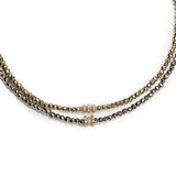 Faceted Rhodium Pyrite Necklace-Necklaces-Gretchen Ventura