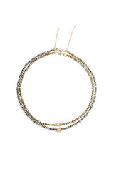 Faceted Gold Pyrite Necklace-Necklaces-Gretchen Ventura