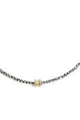 Faceted Rhodium Pyrite Necklace-Necklaces-Gretchen Ventura