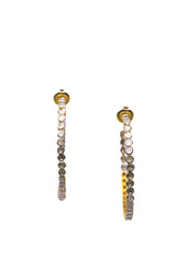 Rose Cut Diamond Hoops-Earrings-Gretchen Ventura