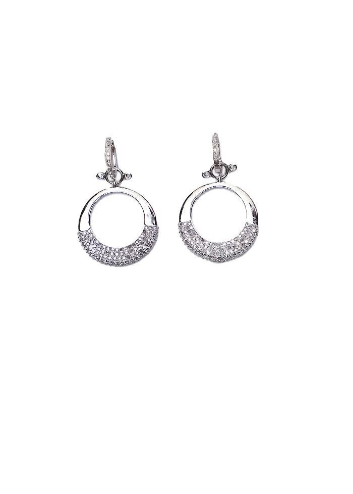 Diamond Saucer Earrings-Earrings-Gretchen Ventura