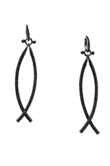 Black Spinel Huggies-Earrings-Gretchen Ventura