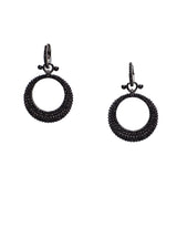 Black Spinel Huggies-Earrings-Gretchen Ventura