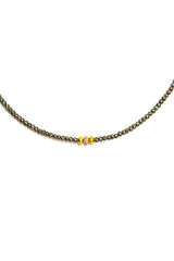 Faceted Pyrite Necklace-Necklaces-Gretchen Ventura