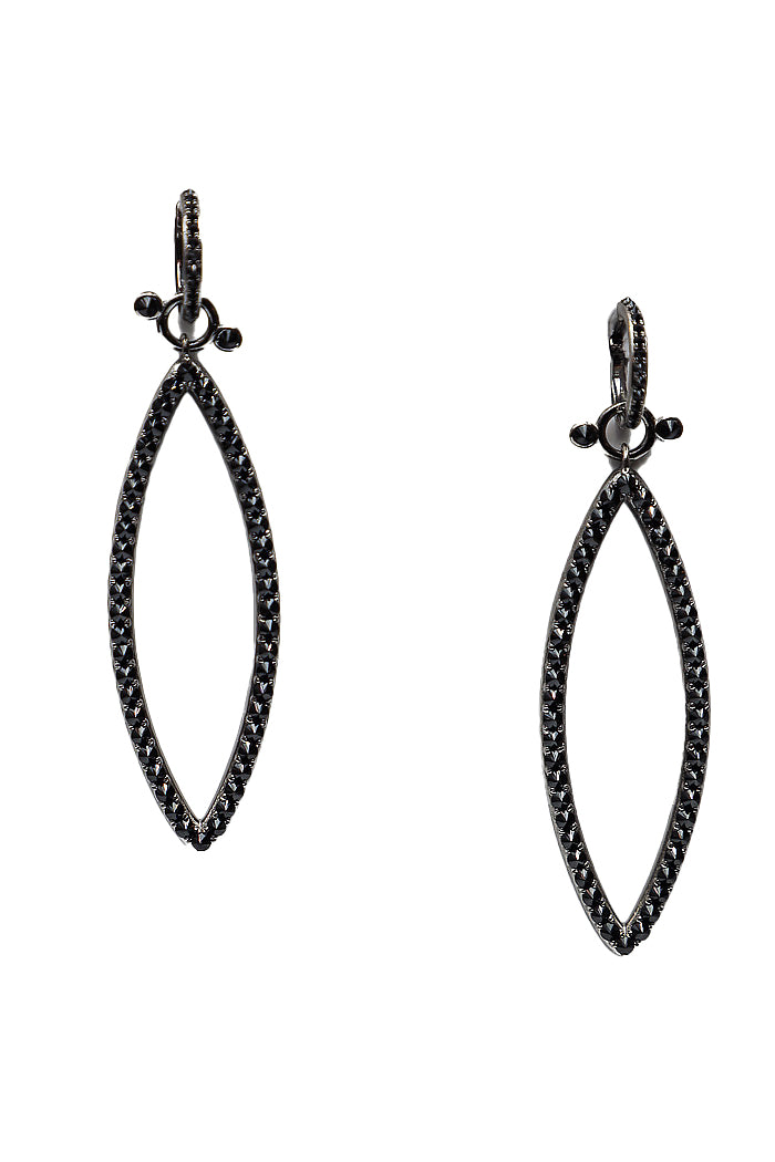 Black Spinel Evil Eye Drops-Earrings-Gretchen Ventura