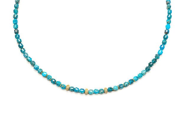 Lantern Apatite Necklace w/Diamond Beads-Necklaces-Gretchen Ventura