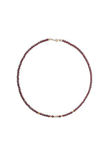 Garnet Necklace w/Gold Beads-Necklaces-Gretchen Ventura