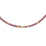 Garnet Necklace w/Gold Beads-Necklaces-Gretchen Ventura