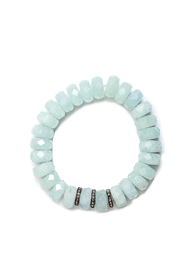 Faceted Aquamarine Bracelet-Bracelets-Gretchen Ventura