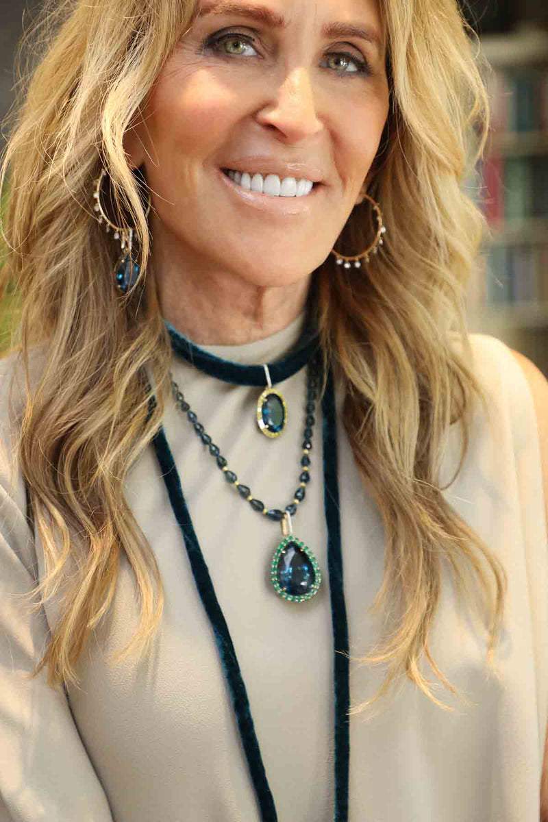 Silk Velvet Choker-Necklaces-Gretchen Ventura