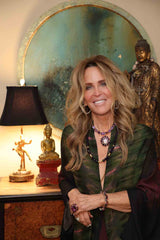 Cameo w/ Amethyst & Diamond in Gold Plate-Neck Pendant-Gretchen Ventura
