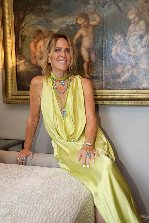 Silk Velvet Loop w/ Gold Plate Over Sterling Clasp-Necklaces-Gretchen Ventura