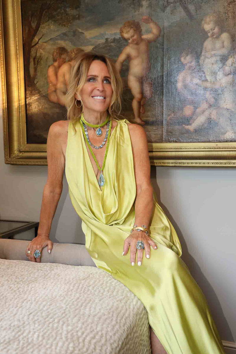 Silk Velvet Loop w/ Gold Plate Over Sterling Clasp-Necklaces-Gretchen Ventura