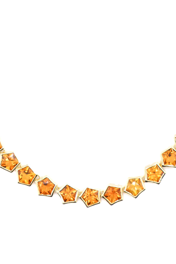 Faceted Citrine Star Riviere Necklace-Necklaces-Gretchen Ventura