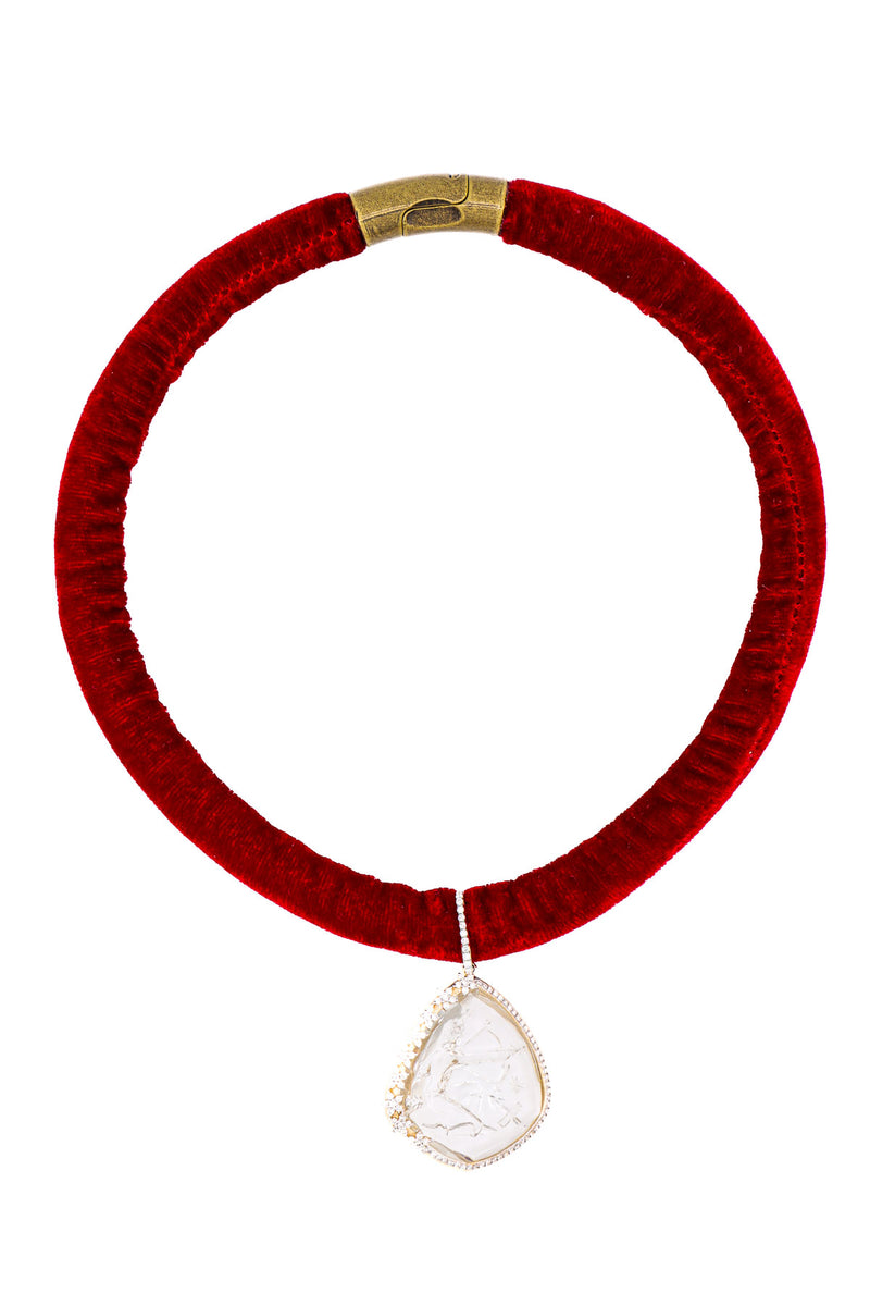 Silk Velvet Choker w/ Magnet Clasp-Necklaces-Gretchen Ventura