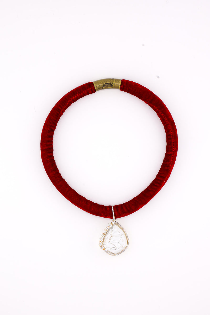 Vintage West German 1970s Sagittarius Intaglio-Neck Pendant-Gretchen Ventura
