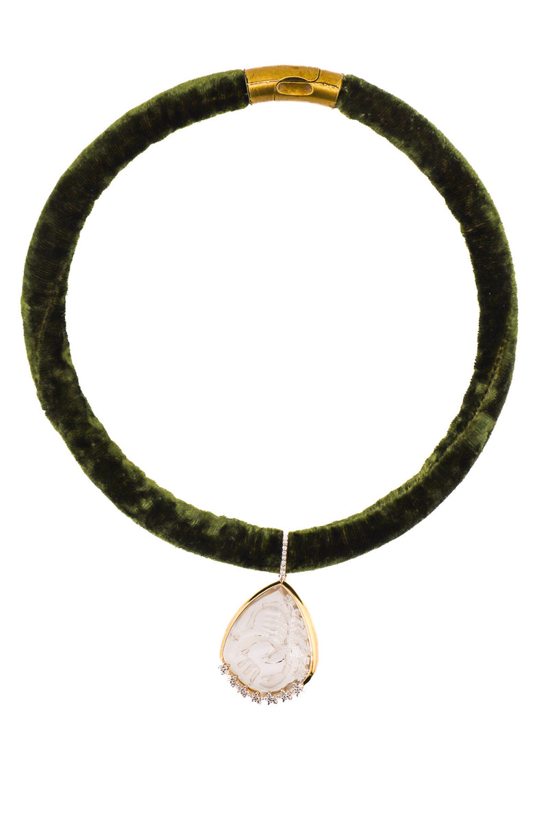Silk Velvet Choker w/ Magnet Clasp-Necklaces-Gretchen Ventura