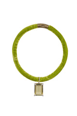 Emerald Shape Green Gold Quartz Pendant in 14K Gold-Neck Pendant-Gretchen Ventura