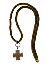 Silk Velvet Loop w/ Gold Plate Over Sterling Clasp-Necklaces-Gretchen Ventura