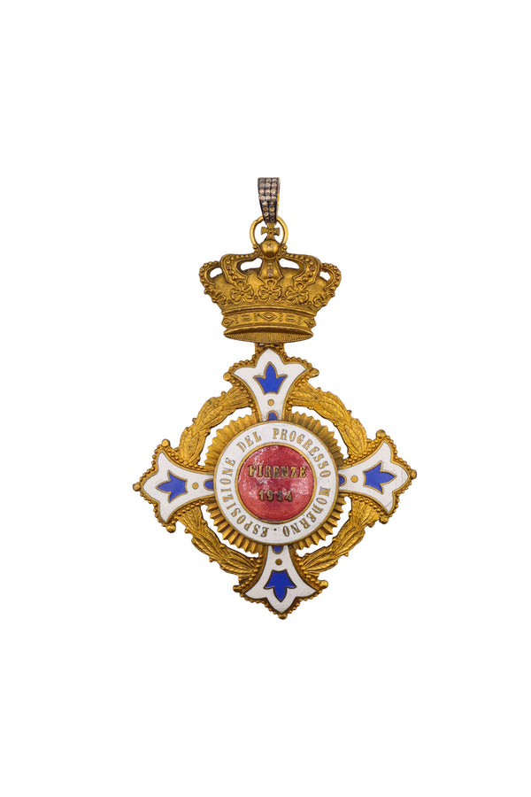 Royal Italian Medal Exposition of Modern Progress in Florence-Neck Pendant-Gretchen Ventura