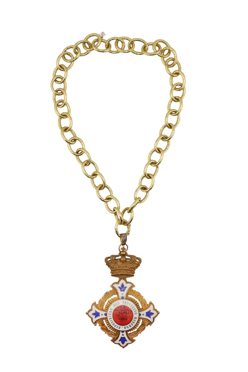 Royal Italian Medal Exposition of Modern Progress in Florence-Neck Pendant-Gretchen Ventura