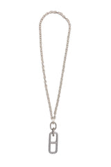 Diamond & Sterling Squared H Link Rockstar Necklace-Necklaces-Gretchen Ventura