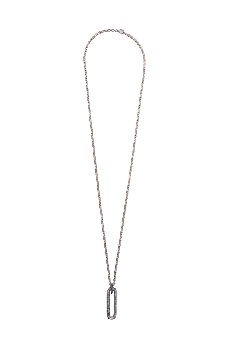 Diamond & Sterling Squared Rockstar Necklace-Necklaces-Gretchen Ventura