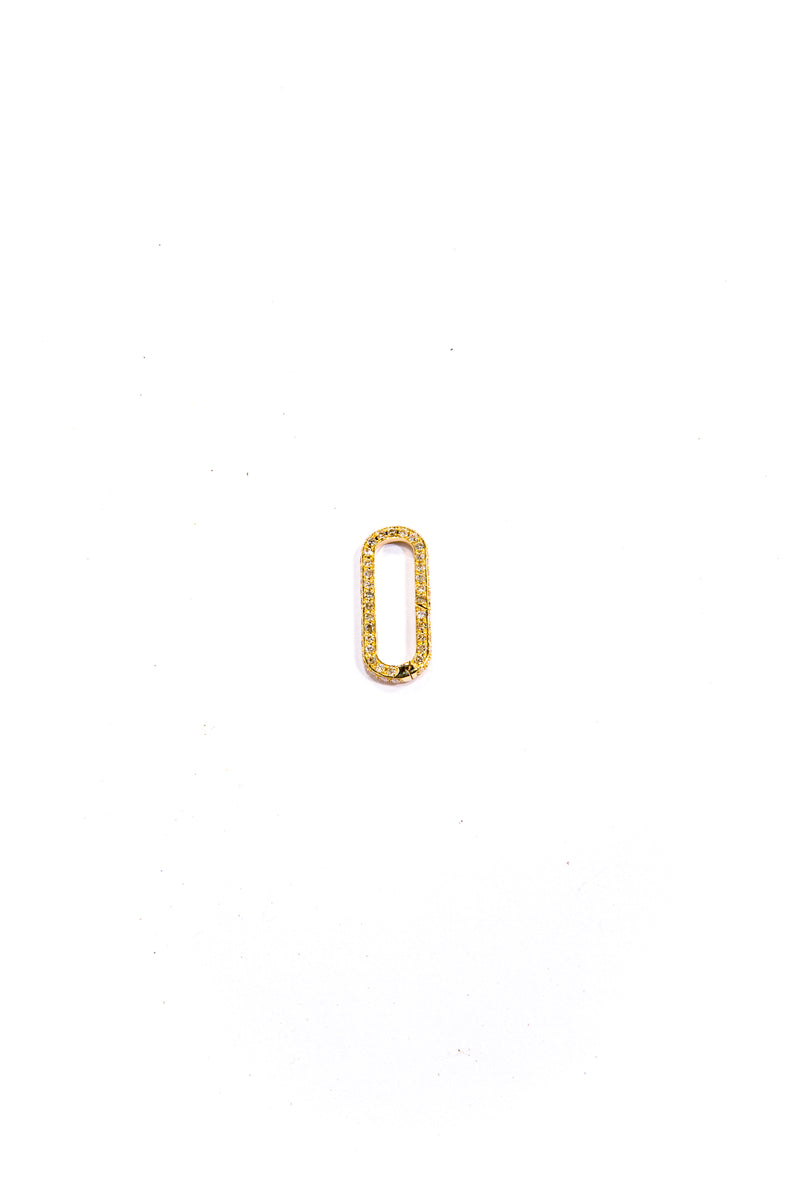 14K Yellow or White Gold 360 Degree Diamond (1.26c) Rectangle Clasp (1") #7258-Clasp-Gretchen Ventura